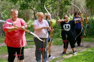 HOOP Bootcamp Weekend, July 2017: archery was a bullseye with members!
